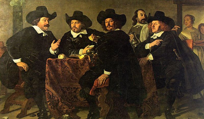 Four aldermen of the Kloveniersdoelen in Amsterdam